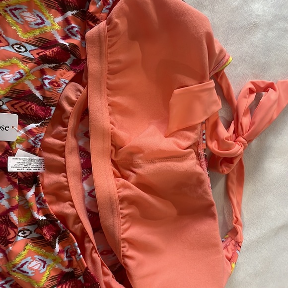 NWT medium La vie en rose Aqua tankini top - Picture 2 of 5